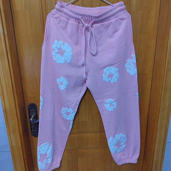 Denim Tears The Cotton Wreath Sweatpants Pink - Picture 1 of 9